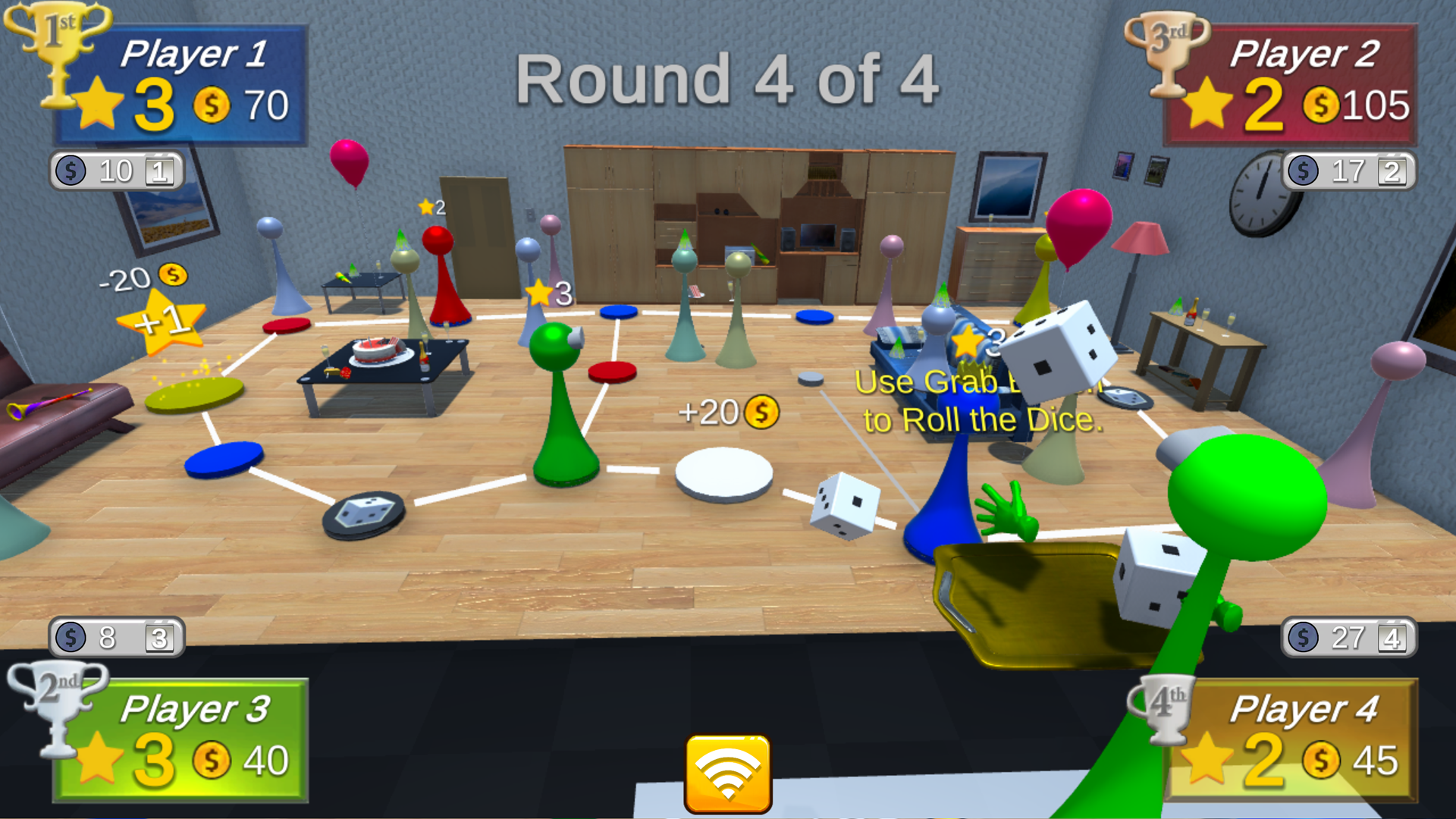 Rolling the dice in VR Party Club